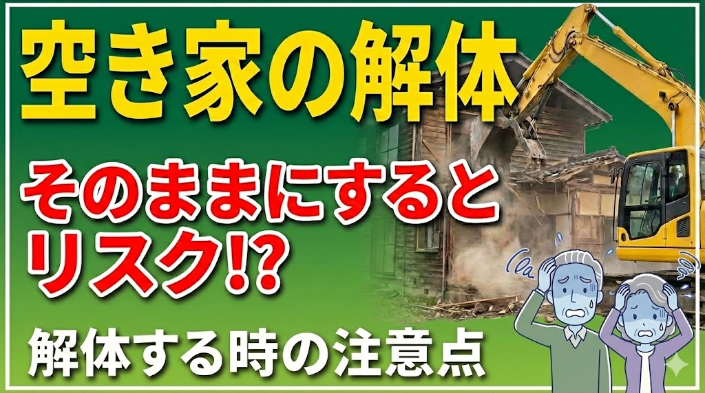 空き家そのままにしてませんか？秋田で空き家を解体するときの注意点？