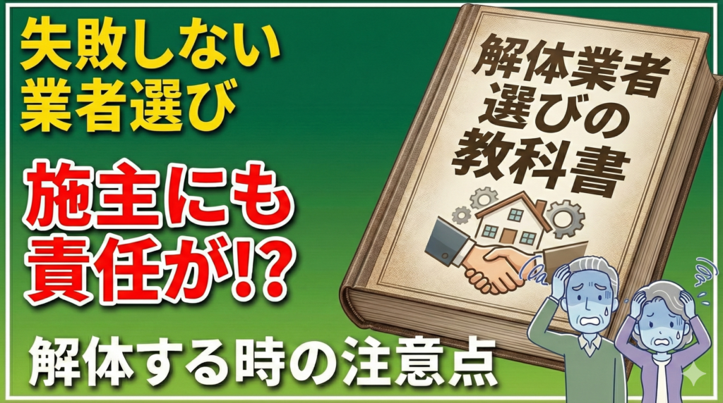 秋田市・潟上市・由利本荘市で解体工事を検討中の方へ：失敗しない業者選びの教科書