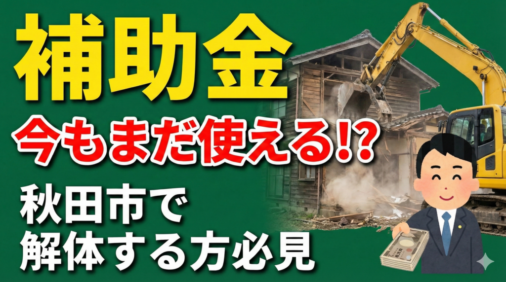 補助金で解体工事をしたい方必見!秋田の解体補助金事情について!