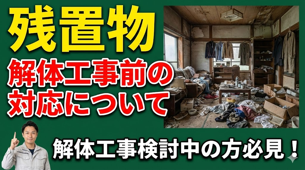 秋田市・大仙市・由利本荘市での解体工事と残置物リスク